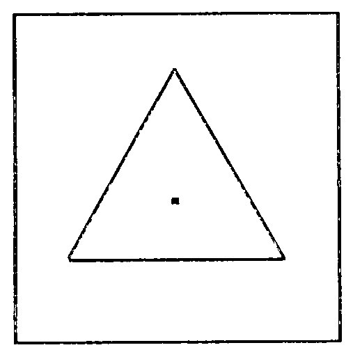 Круг с точкой в треугольнике. Треугольник с точкой в центре. Треугольчек в квадрате. Квадрат и треугольник. Треугольник в квадрате символ.