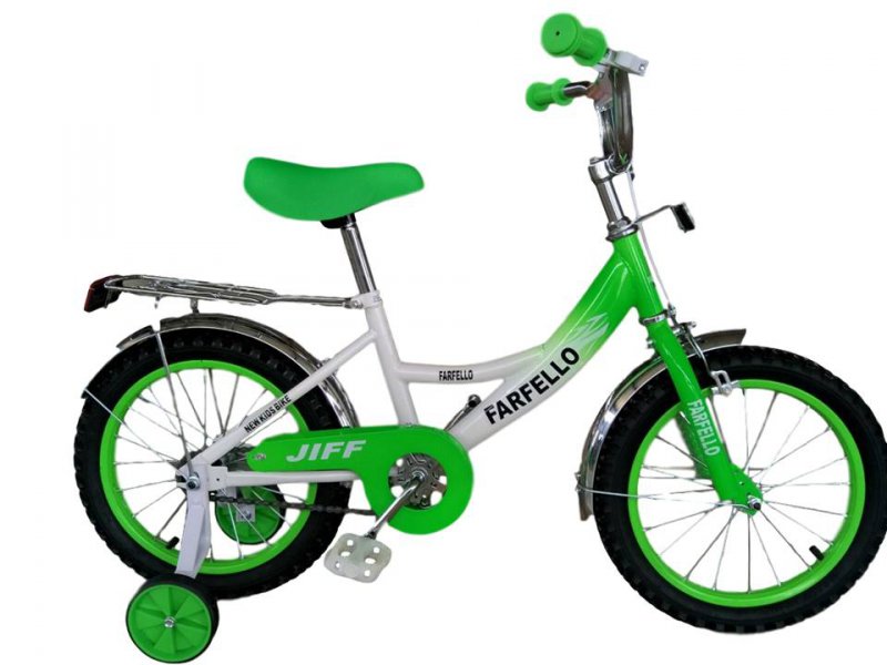 Детский велосипед двухколесный с дополнительными колесами